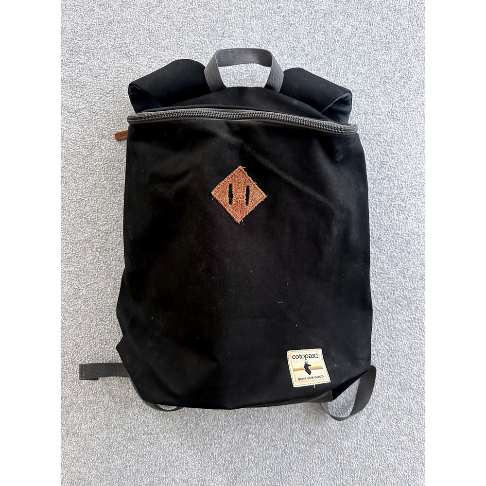 Cotopaxi Boma 13L Backpack Black Canvas Hiking Travel Daypack Laptop Commuter